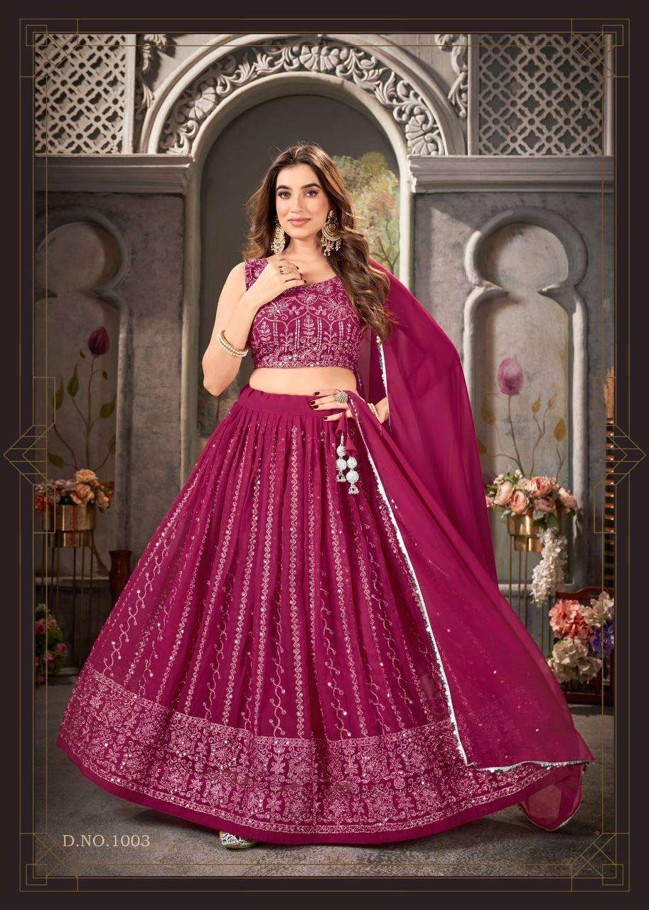 YNF GEORGETTE KSB 2 WHOLESALE LEHENGAS MANUFACTURER